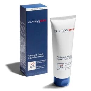 CLARINS Men Active Face Wash Cleanser 4.4oz Foaming Gel 125ml New Sealed